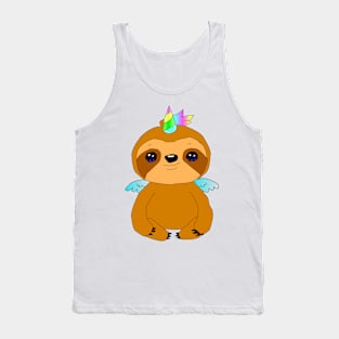 Sloth unicorn Tank Top